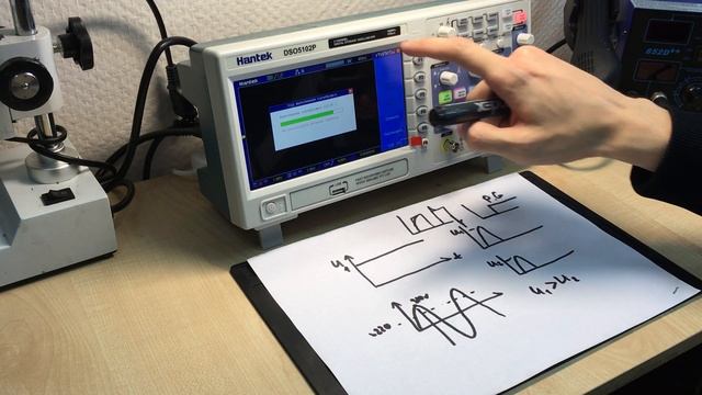 Начало работы с осциллографом (Калибровка Hantek DSO5102P) смотреть онлайн