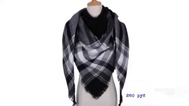 Одежда с АлиЭкспресс - красивый женский шарф за 260 рублей смотреть онлайн