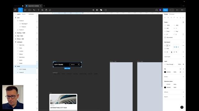 Responsive design in Figma using Auto Layout and Local Variables смотреть онлайн