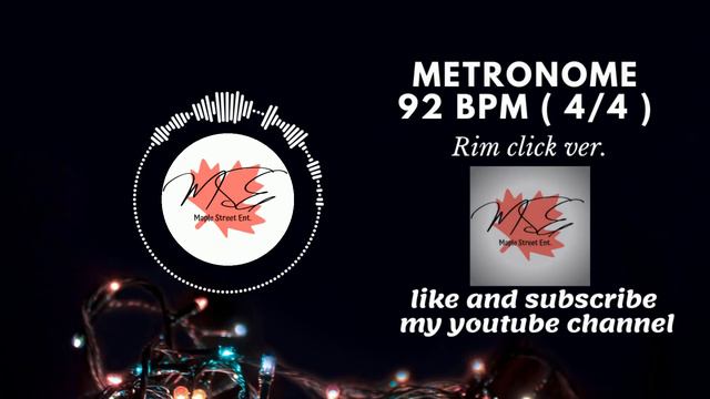 [Maple Street Ent] New Metronome 92 bpm ( 4/4 ) Rim click ver смотреть онлайн