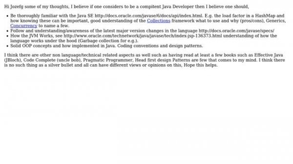 Software Engineering: What should Competent Java programmer Be Able To Do? (2 Solutions!!)