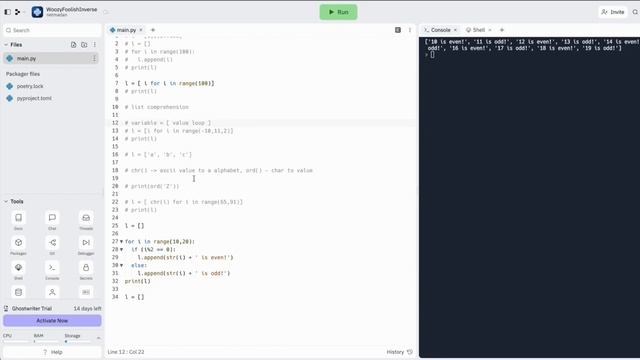 List Comprehension in Python- different types - (with Conditions) смотреть онлайн