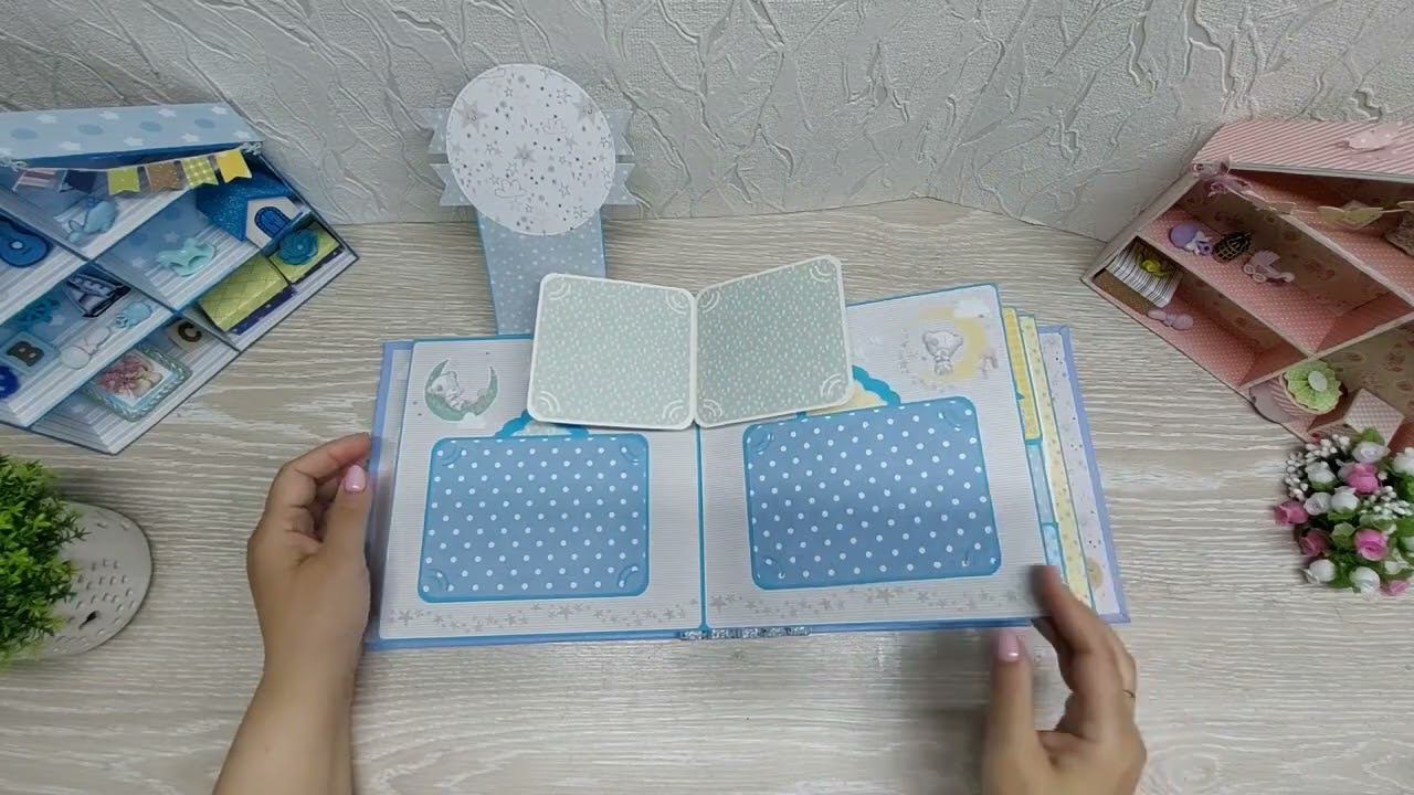 Видео-обзор фотоальбома для мальчика! Ручная работа! Скрапбукинг смотреть онлайн