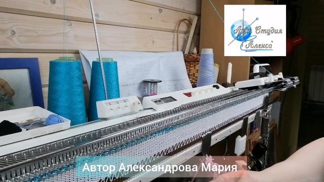 Машинное вязание. Платье реглан с ажурной кокеткой. смотреть онлайн