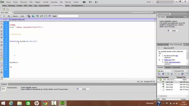 php fonksiyon kullanımı - ders 17 смотреть онлайн