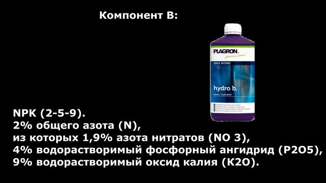 Двухкомпонентное удобрение Plagron Hydro А+Б для гидропонических систем 1 5 10 и 20 л смотреть онлайн