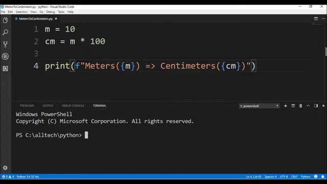 meters to centimeters in python ? смотреть онлайн