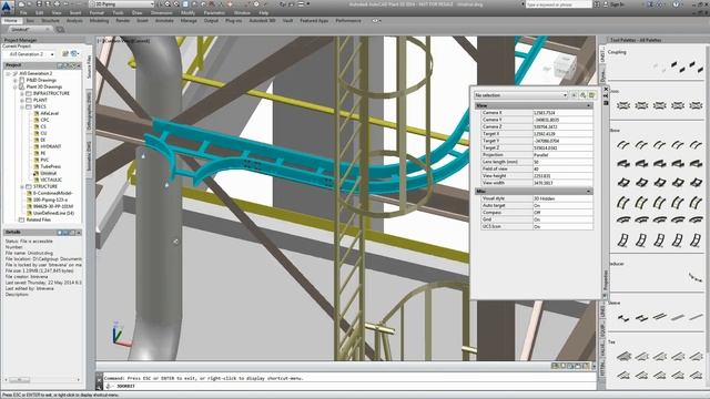 Cable Ladder in Plant 3D смотреть онлайн