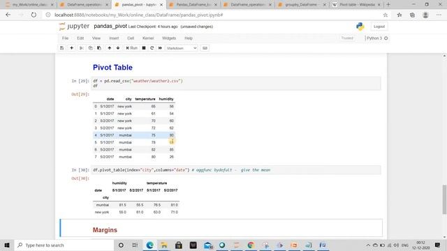 Python Pandas Data Frame pivot and pivot table (Session #6) - Hindi, Urdu, English смотреть онлайн