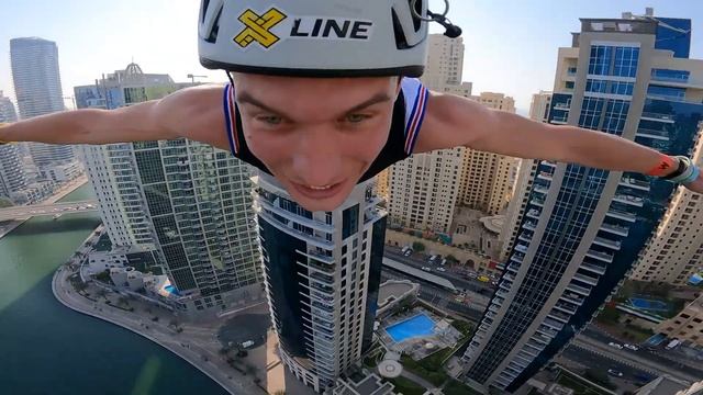 XLINE DUBAI MARINA - THE WORLD'S LONGEST URBAN ZIPLINE смотреть онлайн