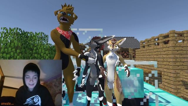 The Furries Are Playing Minecraft! - VRChat Furries Invade Omegle: Episode 15