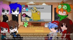 FnF and Roblox React to Friday Night Funkin' Vs John Doe, The Roblox Hacker [Gacha Club]