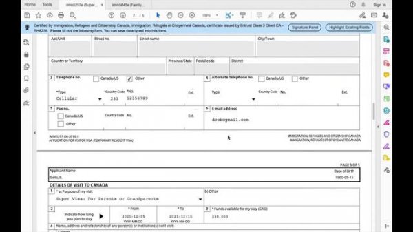 How To Fill A Super Visa Application Form (imm5257e guide)