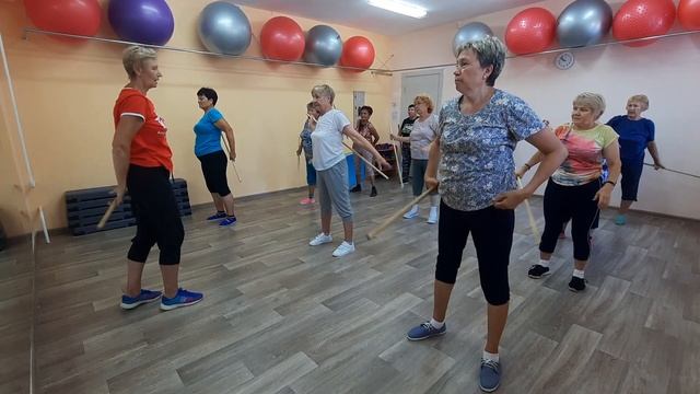 Комплекс упражнений с гимнастическими палками смотреть онлайн