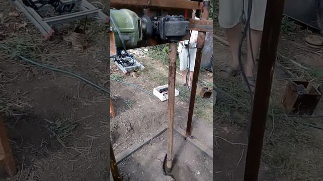 Самодельная установка для бурения скважин. смотреть онлайн