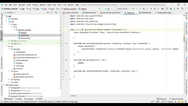 How to use grid view in Android Studio using Kotlin | Game App Studio | Android Tutorials смотреть онлайн