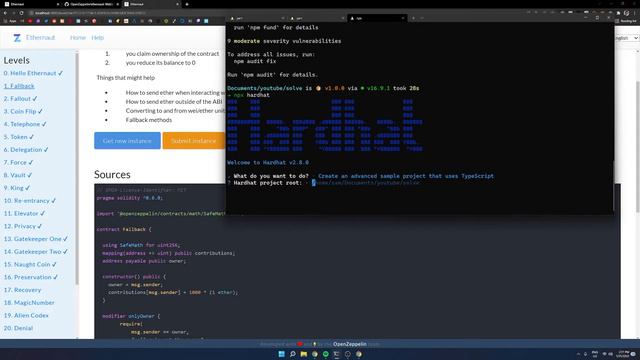 How to Setup Hardhat to solve Ethernaut Challenges Locally смотреть онлайн