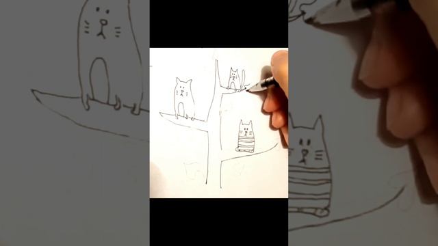 Котики / рисовать легко смотреть онлайн
