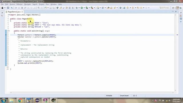 How to use replaceAll and replaceFirst methods of matcher class? | Regex in java смотреть онлайн