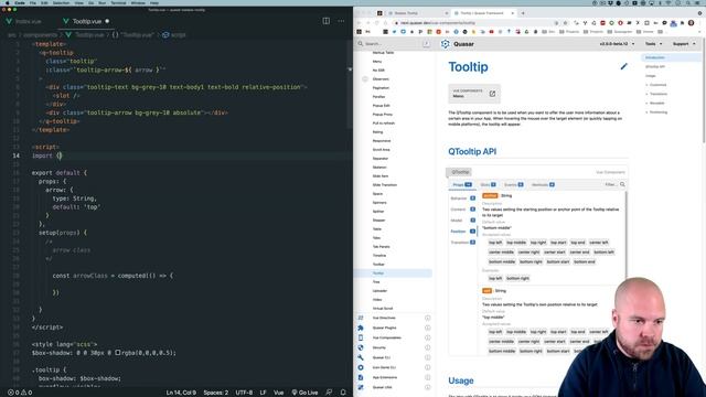 Quasar & Vue 3: Let's Create a Badass Tooltip! (Real World App #8) смотреть онлайн