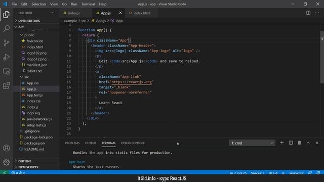 ReactJS. Создаем app, разбираем структуру, работаем с CSS. Основы JSX смотреть онлайн