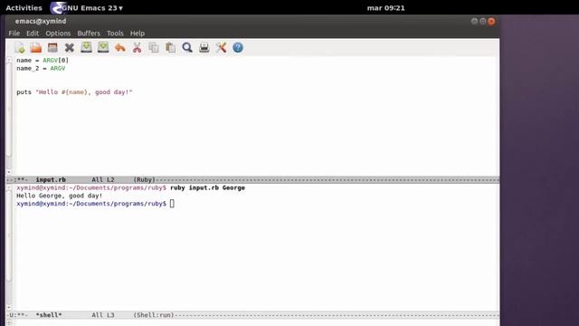 Ruby tutorial - pass in command line arguments смотреть онлайн