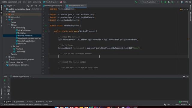 Mobile Automation | Lesson 16 | Handle Dropdown menu on Mobile смотреть онлайн