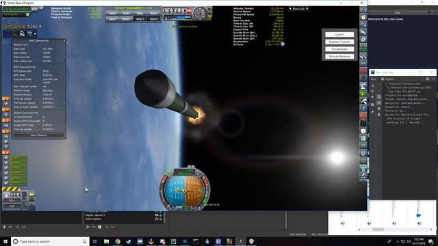 Using python code to get to orbit in Kerbal Space Program with hardcore realism mods! смотреть онлайн