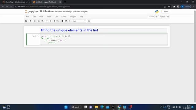 Python code to find the unique elements in the list | Common interview questions #1 | #python смотреть онлайн