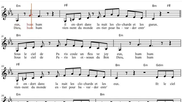 Sous Le Ciel De Paris - Edith Piaf, C-Instrument Play-along смотреть онлайн