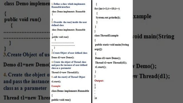 Creating Thread using Runnable interface смотреть онлайн