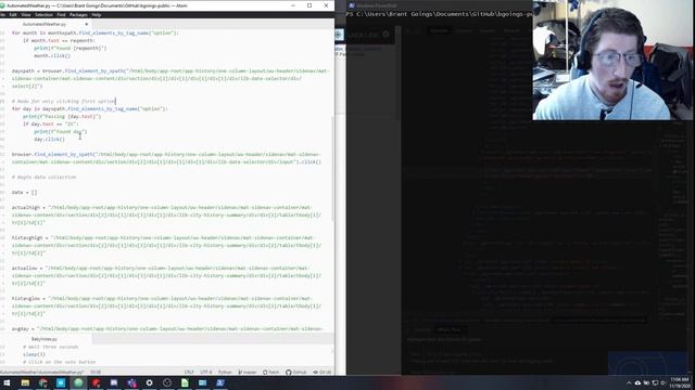 Python w/ Selenium - Collecting Weather History смотреть онлайн