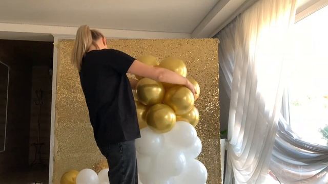 Фотозона за час! Фотозона к юбилею 50 лет! Золотая пайетка на фотозоне смотреть онлайн