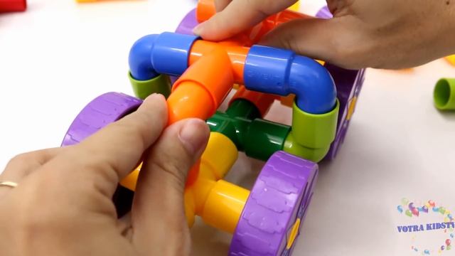 FUNTOK Building Blocks Water Pipe with Wheels 72 pcs смотреть онлайн