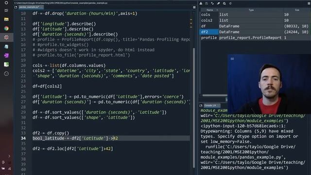 14. Dataset tutorial with Pandas ?(UFO example)? смотреть онлайн