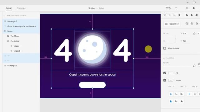 Daily UI - Day 008 | 404 Not Found Page Adobe XD Tutorial