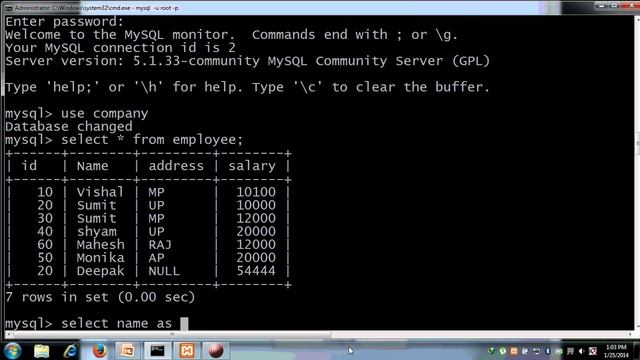 MySql Beginner in Hindi 9 - How to use Aliases смотреть онлайн