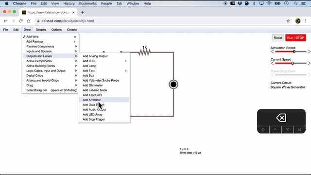 Circuit simulation with Falstad смотреть онлайн