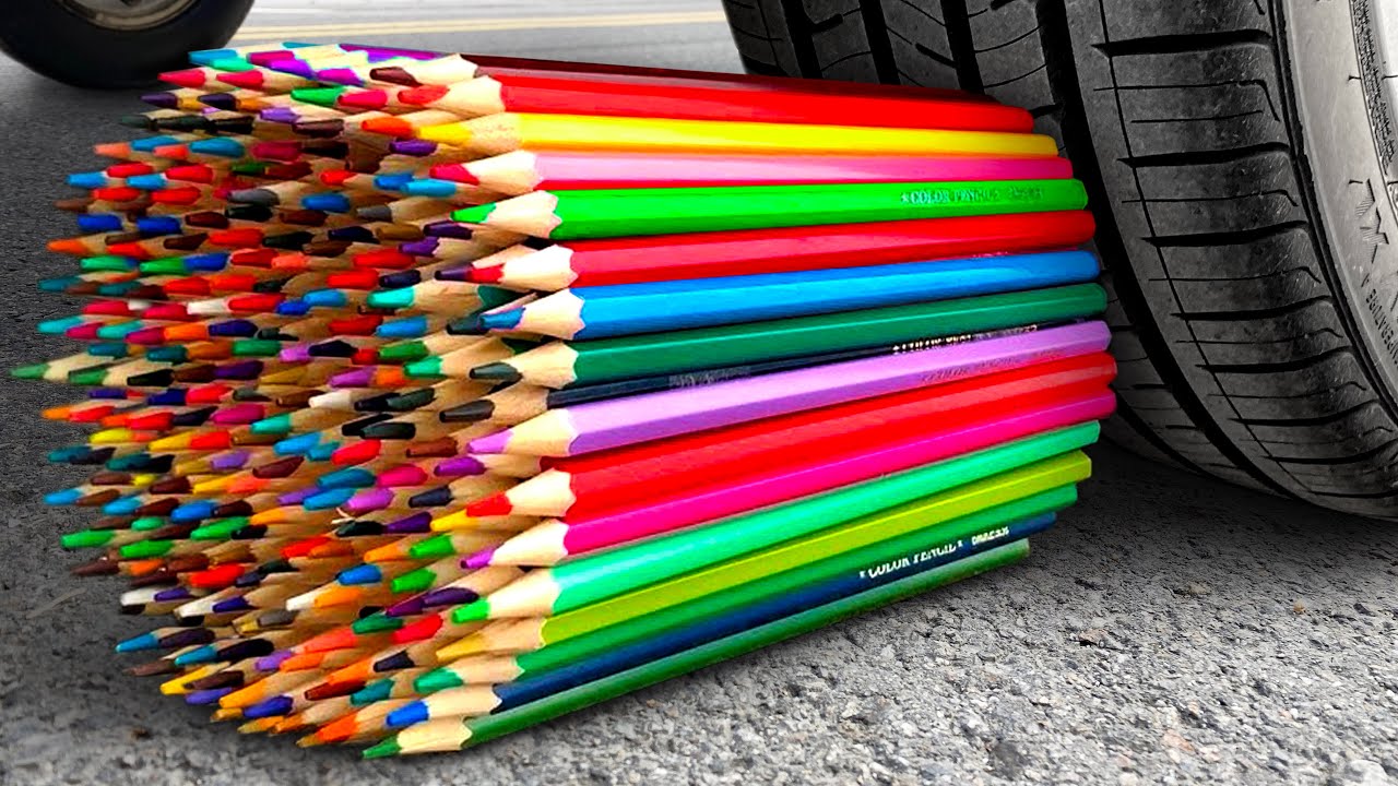 Машина Давит Предметы под Колесом АСМР МАШИНА