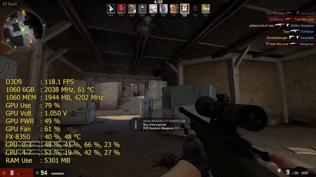 Counter Strike : Global Offensive : Dust II | GTX 1060 6GB + FX 8350 | 1080p Benchmark | M смотреть онлайн