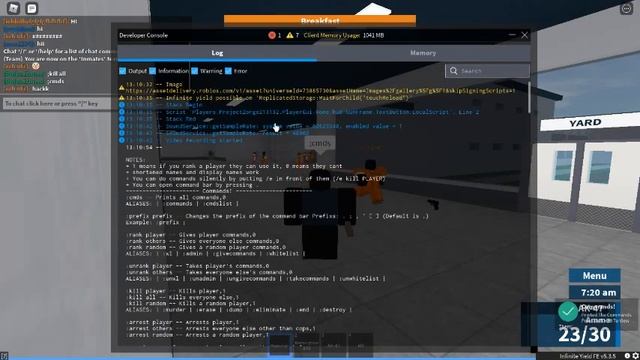 Roblox Prison Life Admin Script and FE Admin Script смотреть онлайн