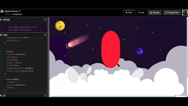 Creating a Space scene with CSS on CodePen смотреть онлайн