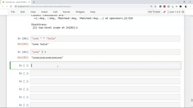 Julia Tutorial - Strings - Creating and Manipulating Strings in Julia смотреть онлайн