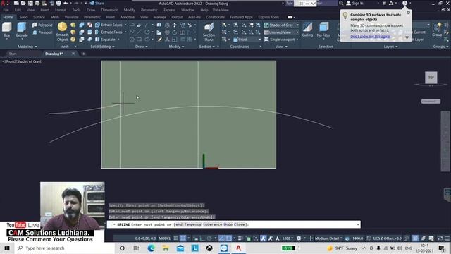 AutoCad 2021-2022 3D tutorial | How to intersect and interference in AutoCAD 3d modelling tutorial смотреть онлайн