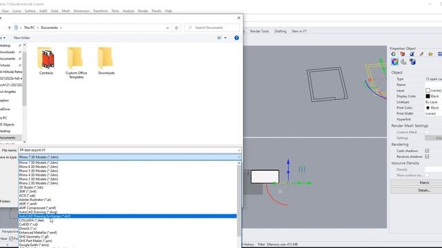 0702-A-03-EXPORT rhino file to AutoCAD dwg file смотреть онлайн