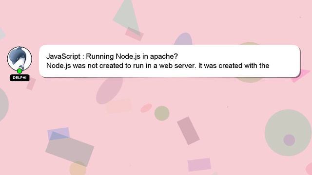 JavaScript : Running Node.js in apache? смотреть онлайн