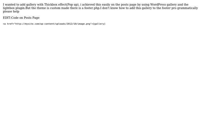 Wordpress: Adding Gallery to Footer of Homepage смотреть онлайн