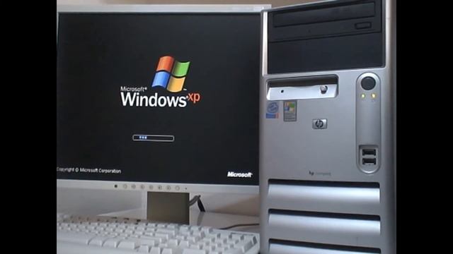 Windows XP Startup in the Year 2021 with Computer HP Compaq DX2000 2.8GHZ - Small Review смотреть онлайн