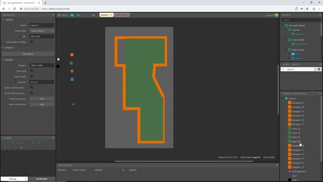 Construct 3 Tutorial #2 - Mini Golf - Mobile Game - No Coding смотреть онлайн