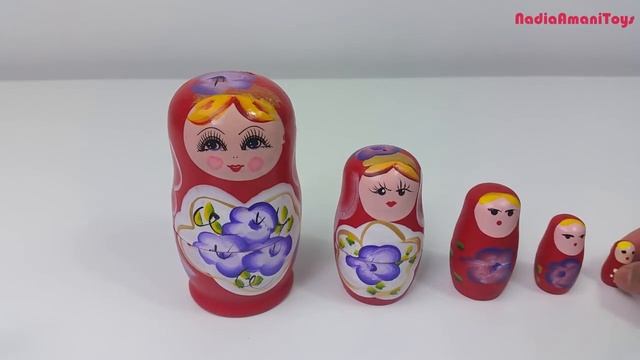 Russian Nesting Dolls Babushka Matryoshka Play Set | Fun Kids Surprise Toys Nadia Amani Toys смотреть онлайн